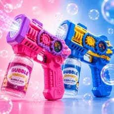Lança Bolhas Sabão Automático Brinquedo Infantil Menino Menina Festa Aniversário Presente Elétrico