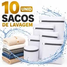 Sacos Lavar Roupas intimas Máquina Delicadas Sutiã Pet Pelos Bolinhas Protege Zíper Premium