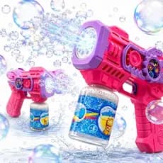 Lança Bolhas de Sabão com Luz Brinquedo Infantil para Crianças interação e coordenação motora