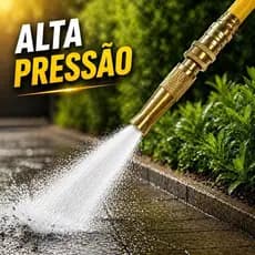 Bico Esguicho Mangueira 3 em 1 Alta Pressão Jato Forte Alumínio Anti Vazamento Lavar Carro Jardim
