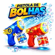 Lança bolha de sabão Arminha de Brinquedo Infantil com luz diversão crianças Festas Aniversario