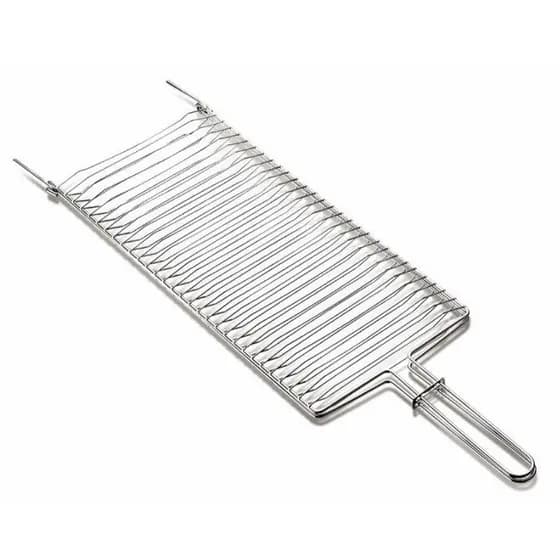 Grelha de Peixe 70x20 cm Grande Premium Abaulada Assar peixe com perfeição para churrasco