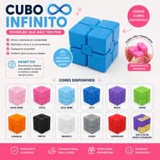 Cubo Infinito Fidget Toy Anti Ansiedade | Infinity Cube Dobrável de Mão VICIANTE + TDAH + FOCO + RELAXANTE