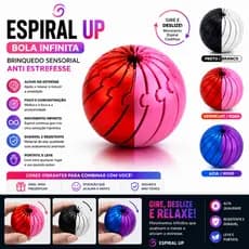 Espiral Up™ Bola Infinita Antiestresse | Fidget Sensorial para Relaxamento, Foco e Diversão MOVIMENTO INF