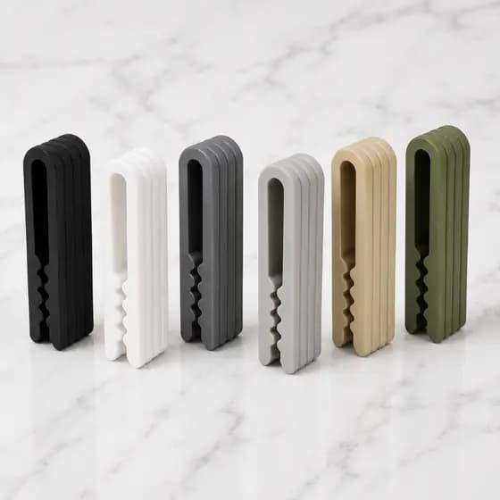 Kit 6 Prendedores Hermét SlimClip™ Fecho Reutilizável para Embalagens e Alimentos Organização Cozinha minimalista CLIP