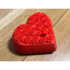 Caixa de Presente em Forma de Coração de Dia dos Namorados com Rosas Caixa Romântica