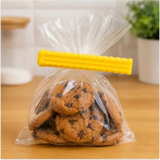 Kit 8 Pregadores Fecha Pacote Batata Frita + Porta Clips Organizador | Clips Reutilizáveis para Embalagens e Alimentos
