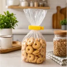 Kit 8 Pregadores Fecha Saco Multiuso Reutilizável para Pães, Alimentos e Embalagens Organizador ClipFresh®