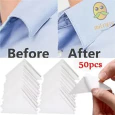 MILLNEY 50 Pcs Modelador De Colarinho , Almofadas Fixas De Colar Invisível De PVC , Suporte De Camisa Anti-Rolo