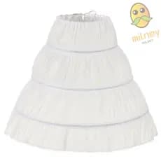 MILLNEY Saia Infantil Anágua , 3 Argolas De Renda Branca Flor Crinolina , Anel De Aço Princesa Ajustável