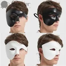 MARVER Masquerade Cosplay , Meia Face Fantasma Leve Plástica , Espessada