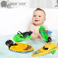 Brinquedo De Banho De Chuveiro MARVER , Corda De Relógio De Navio , Brinquedos Infantis Flutuam Em Água , Barco De Veloc