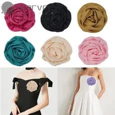 Broche Floral Em Rolo MARVER , Broches DIY De 7 Cm , Flor De Peito Feita À Mão Tecido