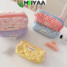 Bolsa Para Caneta MEIYAA , De Armazenamento Floral De Grande Capacidade , Lápis Multifuncional Com Laço