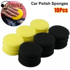 GODNESSFO 10 Peças Almofadas Aplicadoras De Espuma , Esponjas Redondas De Polimento De Alta Densidade , Acessórios De Li
