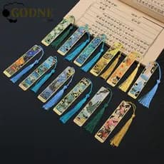Marcas De Livro GODNESSFO , Marcador Retangular Requintado , Estilo Pintura A Óleo , Ferramentas De Leitura De Flores De