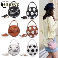 GODNESSFO Basquete Futebol Em Forma De Bolsa Individual Couro Casual Pequenas Bolsas