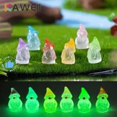 KAWEII 6 Peças De Mini Gnomos , Pequenas Estatuetas De Gnomo Em Miniatura Com Efeito Luminoso , Que Brilham No Escuro