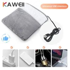 Foot Warmer Pad, Winter Electric Warmer, Washable Soft Plush Mat with US Charging