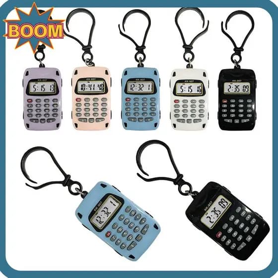 Calculadora Eletrônica BOOM , Mini Calculadoras De Bolso Com Display De 8 Dígitos , Chaveiro Multifuncional Leve