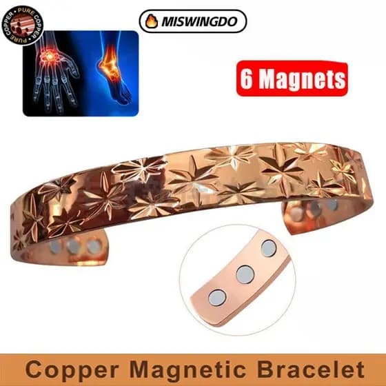 Pulseiras De Cobre Artesanal Ajustável Punho Para Alívio Da Menopausa Artrite Aberta, Enxaqueca