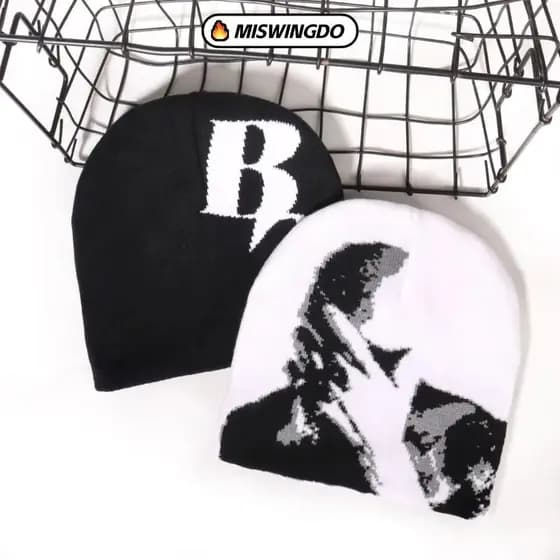 Gorro Tricot Y2K Unissex Adulto Lenhador Marinheiro Frio Inverno Moda Personalidade