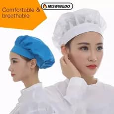 Boné De Chef MISWINGDO , Chapéu De Cozinheiro De Cabelo Embalado Para Serviço De Alimentação , Faixa De Cabeça De Trabal
