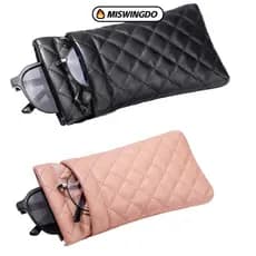 Bolsa De Óculos De Sol MISWINGDO , Camada Dupla De Couro PU À Prova D'água , Cosmética Portátil