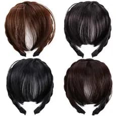 Tranças Bandana Invisível Resistente Ao Calor Princesa Estilo Extensões De Cabelo Franja Hairpieces