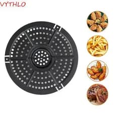 Panela Para Grelha De Fritadeira De Ar VYTHLO , Tapete Antiaderente Preto , Divisor Redondo De Cozinha Separador De Al