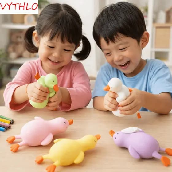 VYTHLO Duck Pinch Le , Brinquedos Sensoriais De Pato Com Função De Estiramento Transformável Coloridos De Ventilação Des