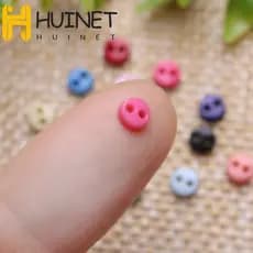 HUINET Boneca Botões Cor Doce 3/4/5mm DIY Roupas Redondas 2 Furos Mini
