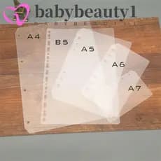 BABYBEAUTY1 Divisor De Folhas Soltas Estudantes 2 Peças A5 A6 A7 B5 A4 Transparente Papel Interno Agenda Fichário Organi