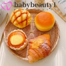 BABYBEAUTY1 Brinquedo De Sobremesa De Apertar , Recuperação Lenta De Pão De Donuts Sopro Macio Grande De Bolo