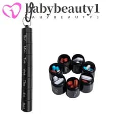 BABYBEAUTY1 Caixa De Comprimidos Semanal , Estojo Compacto Portátil Para De 7 Dias , Organizador De Medicamentos À Prova