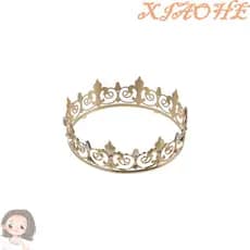 XIAOHE King Crown , Faixa De Cabeça Estilo Coreano , Coroas De Príncipe De Metal , Acessórios De Cabelo , Tiaras Redonda
