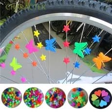 Contas De Plástico Multi-Color Com Enfeite De Roda Para Bicicleta / Acessórios De Bicicleta