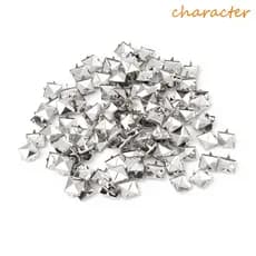 Personagem Rebites Quadrados Prata Ouro 100 Unidades/Pacote Para Chapéu , Bolsa , Roupas Moda 6/8/10/12mm Decoração De C