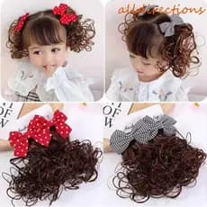 ALLDIRECTIONS Bebê Peruca Hairpin Encaracolado Suave Fasion Extensão De Cabelo Crianças Headwear Meninas Bonito Doce Fof