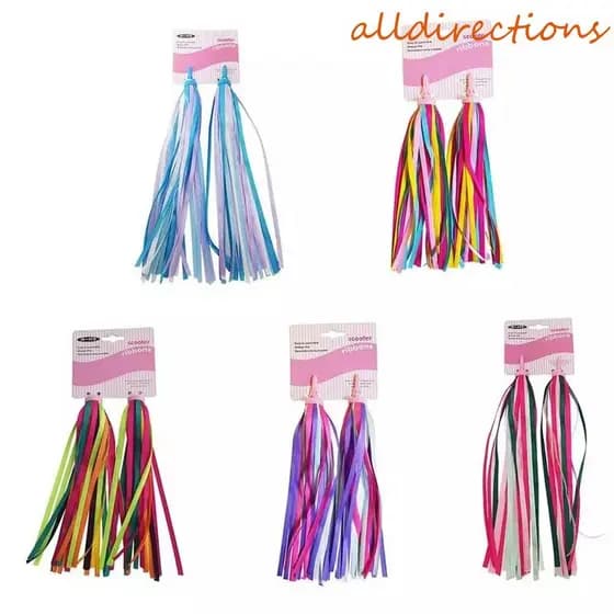 ALLDIRECTIONS Fita Para Bicicleta Ciclismo Arco-Íris Criança Borla 30CM Scooter