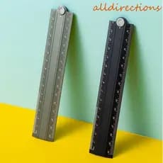 Régua Dobrável ALLDIRECTIONS , Regra Criativa De Papelaria De Metal Em Liga De Alumínio , 15 Cm 30
