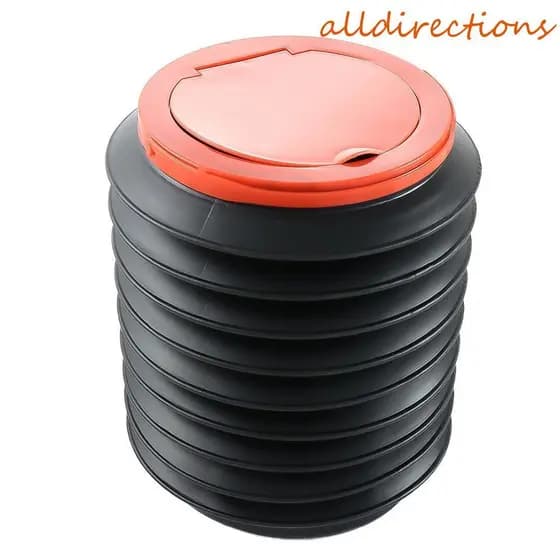 ALLDIRECTIONS Lixeira De Carro Caixa De Armazenamento Recipiente Para Pesca Ao Ar Livre Balde De Plástico Dobrável