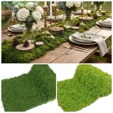 Tapete De Grama Artificial BAISHANG , Gramado De Musgo Falso Realista DIY , Folha De Simulação Verde Ano Durável