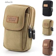 Bolsa Para Telefone Celular DAHUO Universal De Lona Homem De Cintura Externa EDC Molle