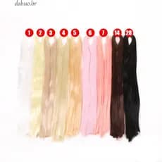 DAHUO Bjd SD Boneca Cores De Cabelo 80cm Linha Leite Seda Anti-Mohair Bonecas Peruca Artesanal Gancho Síntese Crua