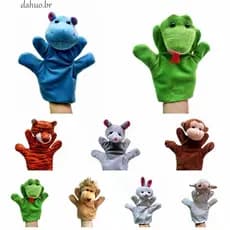 DAHUO Fantoches De Mão Para Animais , Brinquedo De Pelúcia De Pano , Adoráveis , Interativos , Fantoche De Dedo