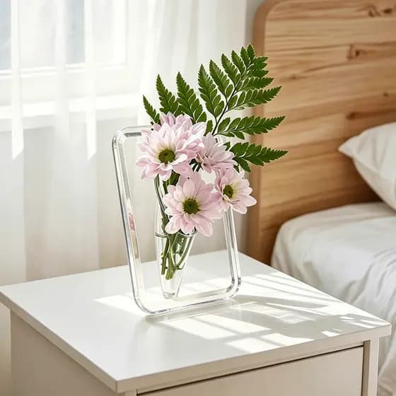 Vaso De Flores Hidropônico , Moldura Decorativa , Peças Centrais De Mesa Para Casa , Quarto , Sala De Estar , Casamento