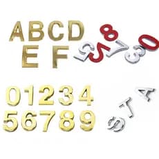 5cm Número 3D Letras Do Alfabeto Adesivos Para Apartamento Hotel Casa Doorplate Porta Placa Armário Caixa De Correio Sin