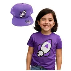 KIT CAMISETA E BONÉ KATLEN EMILY VICK ROXO