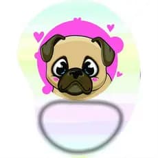 Mouse Pad Ergonômico imagens pugs fofinhos